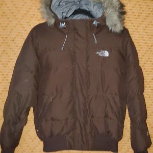 Northface Brown Down Feather Winter Coat Small
